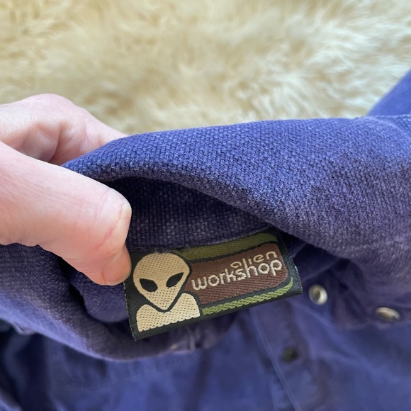 Vintage Alien Workshop Mens Jacket XL shacket Blue Made in USA Grunge Skater Y2K - Picture 5 of 9